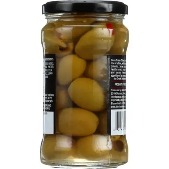Gaea Stuffed Green Olives with Real Pimento - Case of 8/6 oz image {2}
