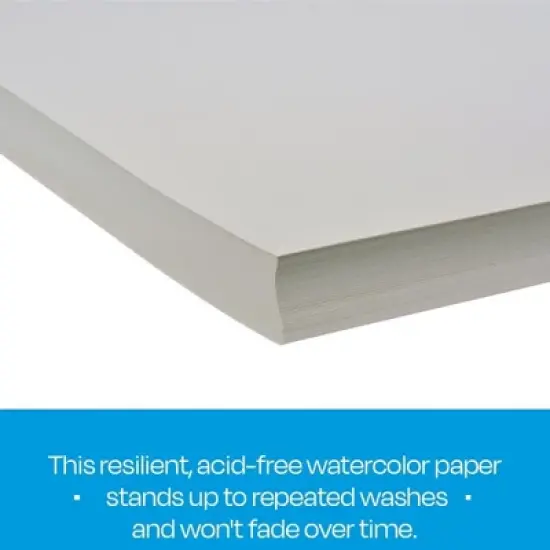 Sax Halifax Cold Press Watercolor Paper, 11 x 15 Inches, 90 lb, White, 100 Sheets image {4}
