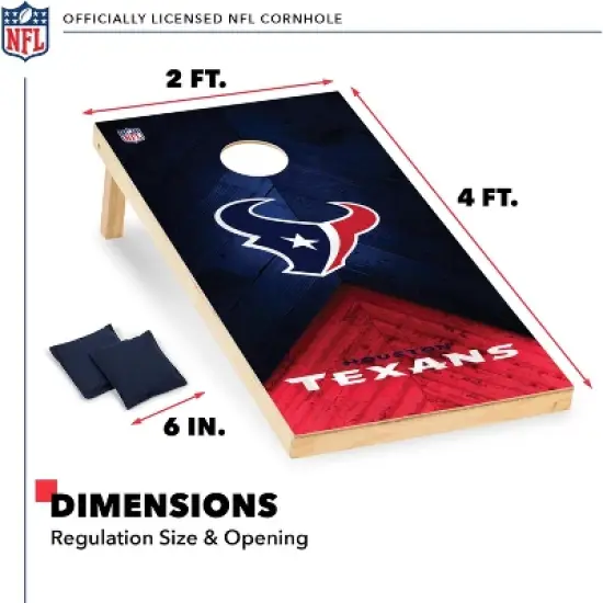 NFL Houston Texans 2'x4' Wood Cornhole Set image {5}