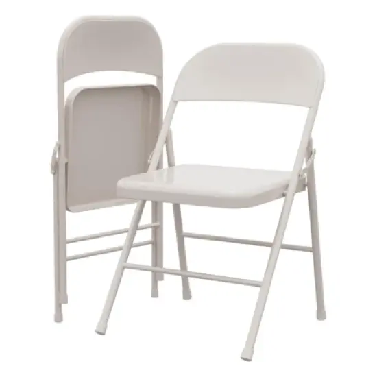 2/4 Pack Folding Chairs with Comfort Sit Board and Durable Steel Frame, Portable Kitchen Chair, 350lb Weight Capacity image {6}