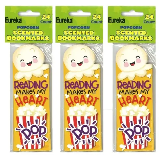 Eureka&reg; Popcorn Scented Bookmarks, 24 Per Pack, 3 Packs image {3}