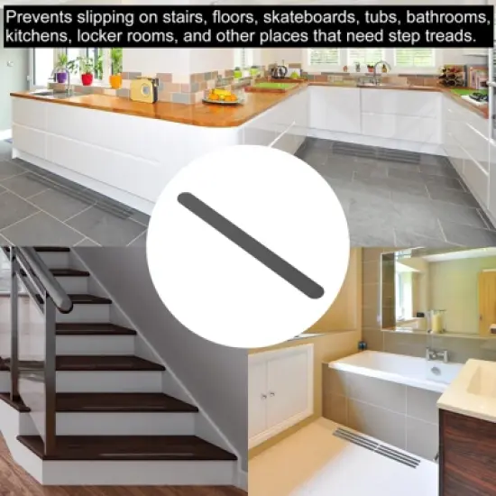 Unique Bargains Non Slip Bathtub Stickers Safety Shower Treads Adhesive Decal Square with Scraper image {4}