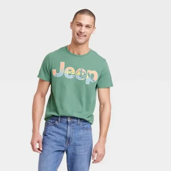 Men's Regular Fit Jeep Short Sleeve T-Shirt - Goodfellow & Co&trade; Green image {3}