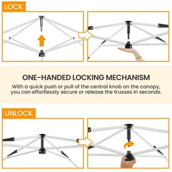 Yaheetech 13X13 ft Portable Pop-Up Canopy with Adjustable Height and Ground Anchors & Guy Lines image {6}