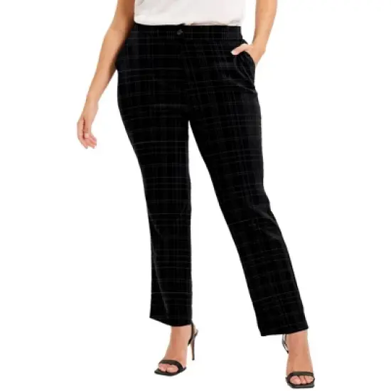 June + Vie by Roaman's Women&rsquo;s Plus Size Curvie Fit Corner Office Pants image {3}