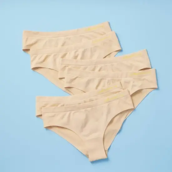 Yellowberry Girls 6pk Quality Seamless Hipster Underwear with Bonded Seam image {5}