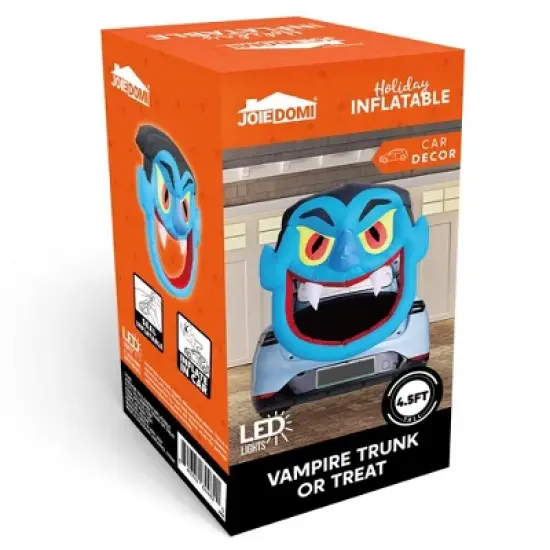 Joyfy 4.5 FT Halloween Inflatable Outdoor Decorations, Inflatable Scary Vampire with LEDs for Trunk or Treat Car Decorations, Outside Yard Lawn Decor image {8}