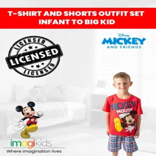Disney Mickey Mouse T-Shirt and Shorts Outfit Set Toddler to Big Kid image {2}