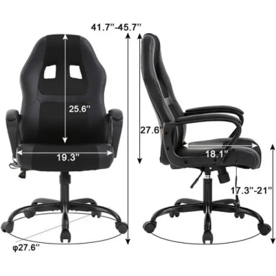 FDW Racing Gaming Chair Home Office Chair Ergonomic Desk Chair Massage PU Leather Computer Chair with Lumbar Support Headrest Armrest image {2}