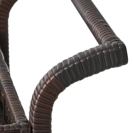 Savona Wicker Outdoor Serving Cart - Brown - Christopher Knight Home image {6}