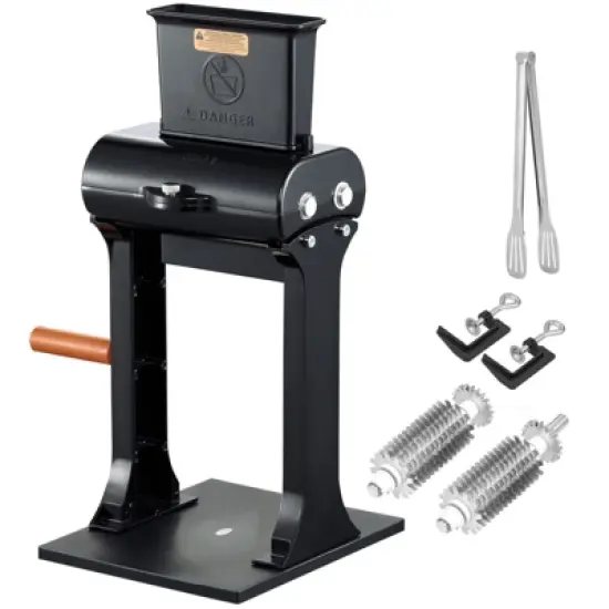 VEVOR Commercial Meat Tenderizer, Heavy Duty Stainless Steel Meat Tenderizer Machine, Quick and Easy Manual Operation Kitchen Tool, 5.8" Feed Port image {8}