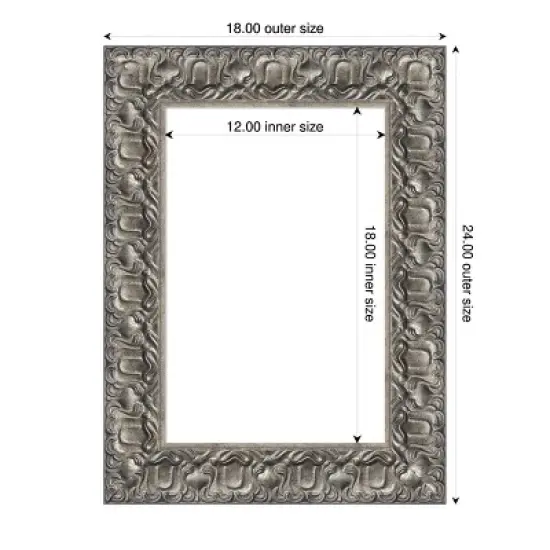 Amanti Art Silver Luxor Framed Dry Erase Magnetic Board image {4}
