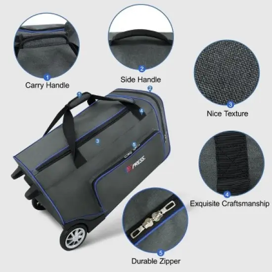 New York XPress JB-30 Rolling Duffel Bag with Telescopic Handle,Large Collapsible Luggage Bag with Wheels, 30" image {1}