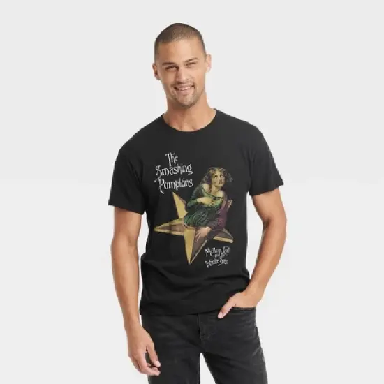 Men's Smashing Pumpkins Short Sleeve Graphic T-Shirt - Black image {2}