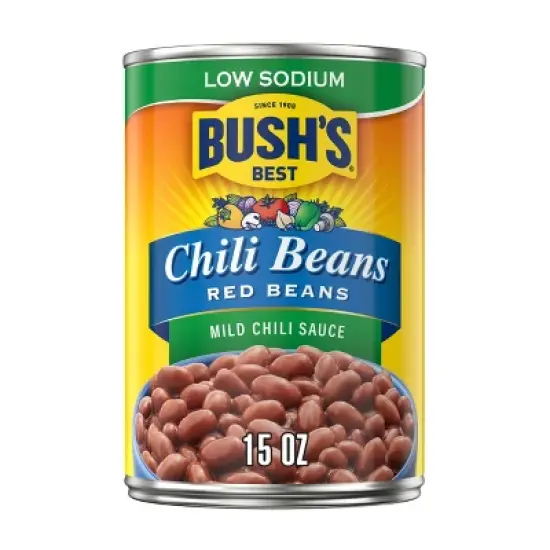 Bush's Low Sodium Red Beans in Mild Chili Sauce - 15oz image {9}