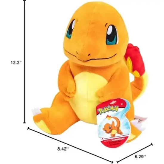 Pokemon 8" Plush Starter 3-Pack - Charmander, Squirtle, Bulbasaur - Generation 1 - Soft Stuffed Animal Figure Toys - Gift for Kids, Boys, Girls - 2+ image {1}