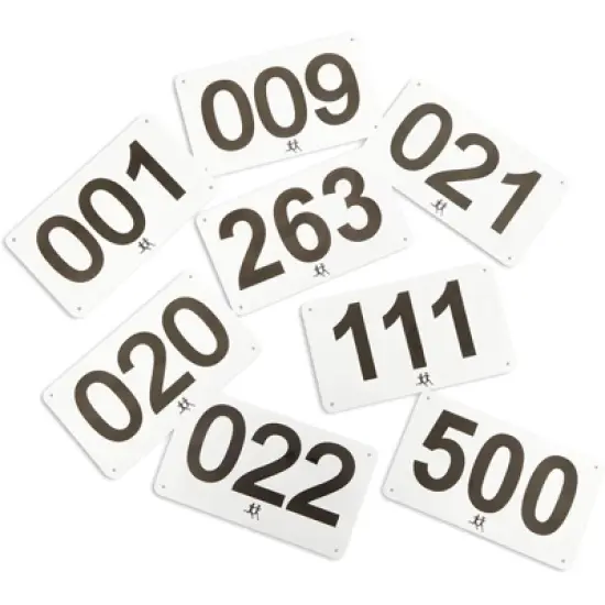 Juvale 500 Count Race Bibs for Running Marathons, 001-500 Track & Field Waterproof Competitor Numbers, 7 x 4 in image {3}