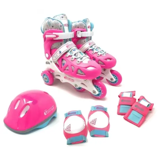 Chicago Skates Training Kids' Roller Skate Combo Set - Pink/White image {8}