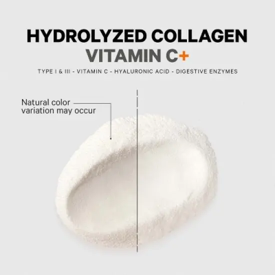 Codeage Collagen Peptides Powder Vitamin C, Enzymes, Hyaluronic Acid, Hydrolyzed Protein - 9.98 oz image {6}