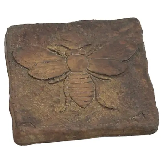 Athens Stonecasting Beige/Brown Concrete 2 in. H Bee Stepping Stone - Case of 5 image {1}