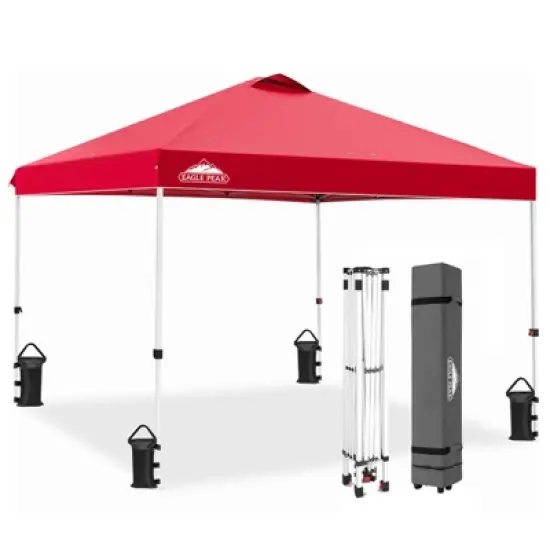EAGLE PEAK 10x10 Pop Up Canopy Instant Tent w/ 4 Weight Bags image {34}