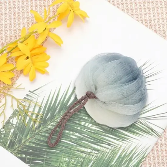 Unique Bargains Two Colors Bath Shower Loofah Sponge 1 Pc image {5}