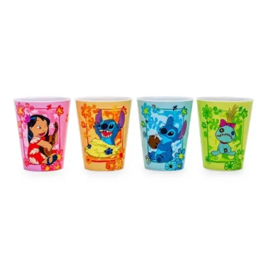 Silver Buffalo Disney Lilo & Stitch Tropical 2-Ounce Plastic Mini Cups | Set of 4 image {7}
