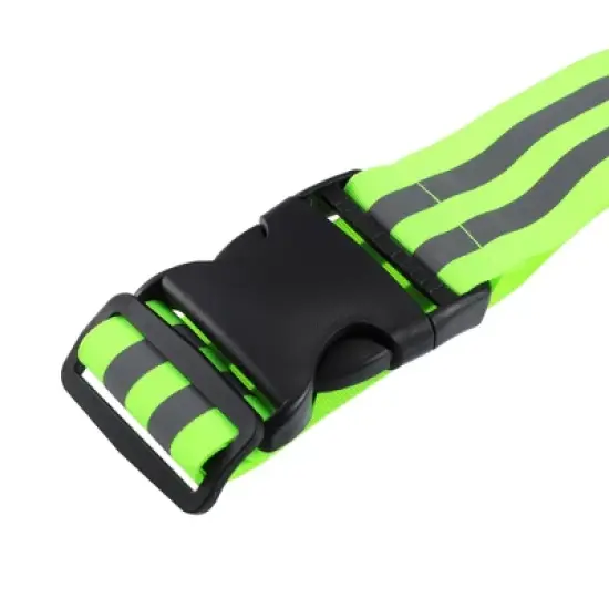Unique Bargains Reflective Sash Reflective Running Gear for Walking at Night Green 2 Pcs image {4}