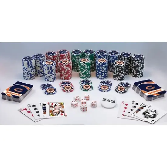 MasterPieces Casino Style 300 Piece Poker Chip Set - NFL Chicago Bears image {1}