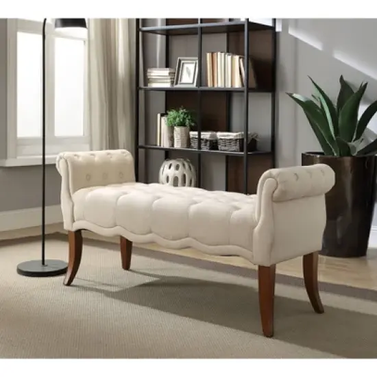 Madison Roll Arm Bench - Linon image {6}