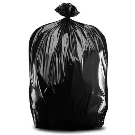 Plasticplace 64 Gallon Toter Compatible Trash Bags, Black (25 Count) image {1}