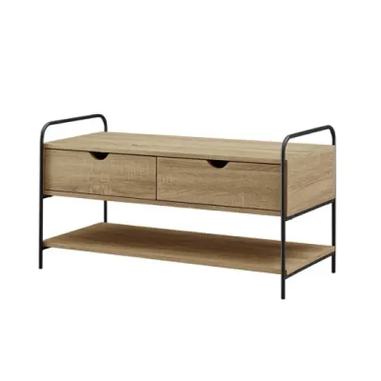 Modern 2 Drawer Storage Entry Bench - Saracina Home image {6}