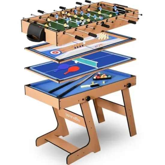 SereneLife Multi Game Table, 40" Sports Arcade Games with Accessories - SLMTGTFD81B image {7}
