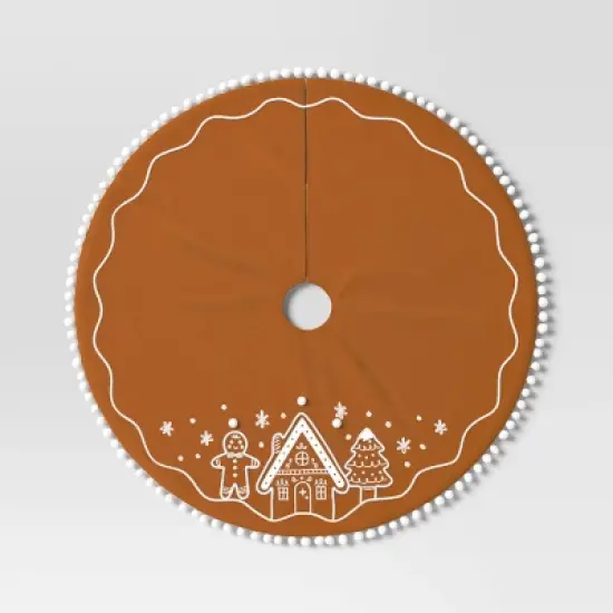 48" Christmas Gingerbread Scene Tree Skirt Brown - Wondershop&trade; image {3}