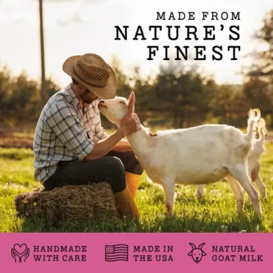 Handmade Goat Milk Soap Made in USA with Organic Shea Butter - Hydrangea Rose Scent - Goats Milk Soap Bar, 3 Pack image {1}