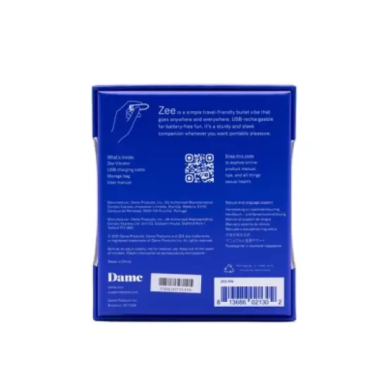 Dame Zee Travel-Sized Bullet Vibrator - Periwinkle image {6}