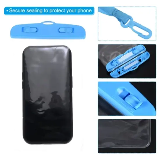 Unique Bargains Universal Waterproof Beach Swimming Pool Phone Cover Dry Bag 3 Pcs image {2}