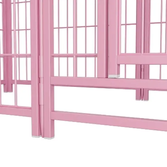 Dog Playpen Indoor, 24 inch 8 Panels Metal Dog Pen Pet Dog Fence Outdoor Exercise Pen with Doors, Indoor Outdoor Foldable Pet Exercise Pen image {12}