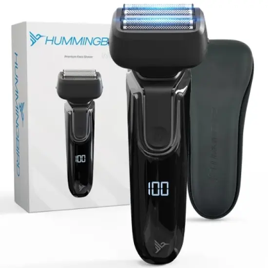 HUMMINGBIRD MK7 Premium Foil Face Shaver, Four Blade Foil Shaver with Long Hair Leveler, Waterproof Wet & Dry Shave, Rechargeable, Travel Case image {7}