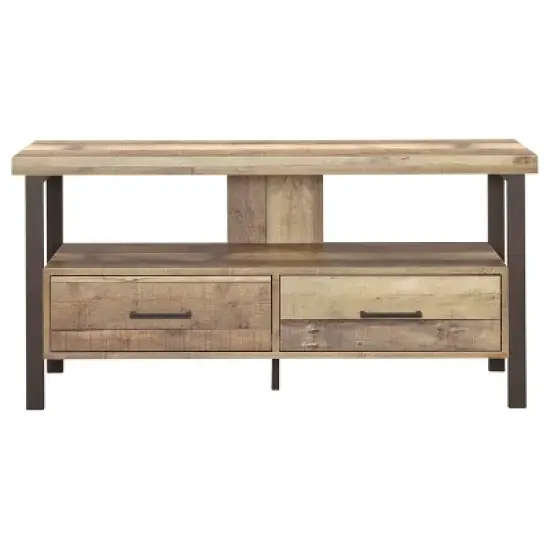 Morello 2 Drawer TV Stand for TVs up to 55" Weathered Pine - Coaster image {3}