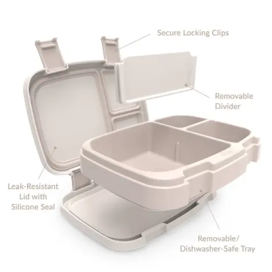 Bentgo Fresh Leakproof Bento Lunch Box 2pk - Dune & Moondust: BPA-Free Containers image {3}