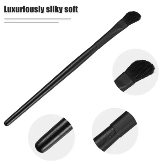 Unique Bargains 5 Pcs Makeup Brush Set, Travel Blending Foundation Contour Concealer Blusher Brush 15.3x2.3cm image {2}