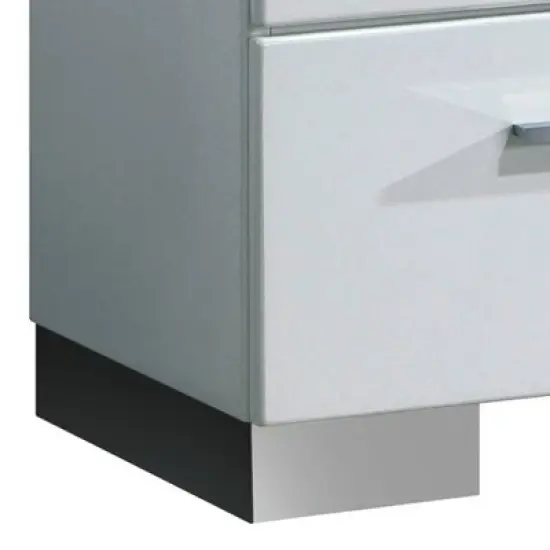 Contemporary Nightstand White - Benzara image {3}
