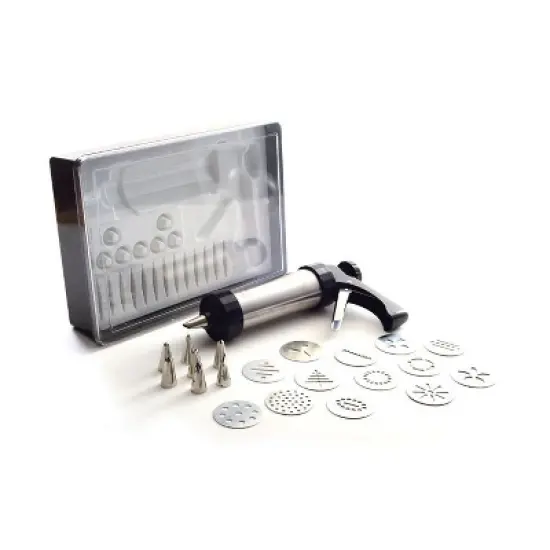 Norpro Stainless Steel Cookie and Icing Press with Storage Case, Black image {6}