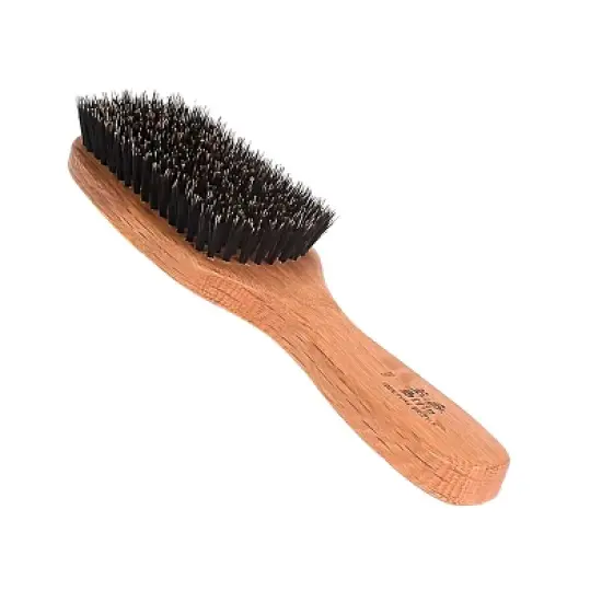 Bass Brushes - Men's Hair Brush Wave Brush with 100% Pure Premium Natural Boar Bristle FIRM Natural Wood Handle 9 Row/Wave Style Oak Wood image {2}