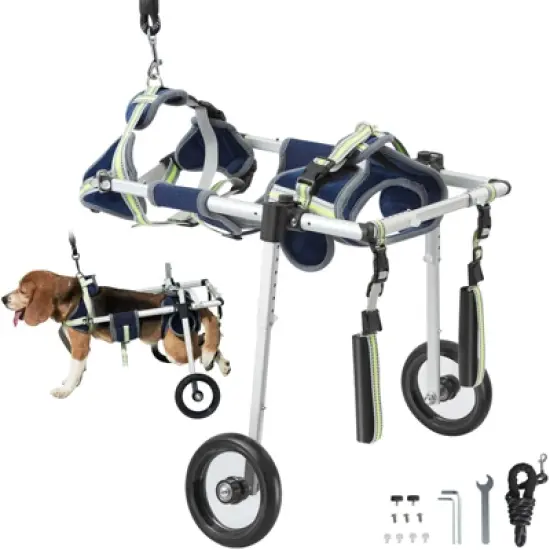 VEVOR 2 Wheels Dog Wheelchair for Back Legs, Pet Wheelchair Lightweight & Adjustable Assisting in Healing,  Dog Cart/Wheelchair,(S) image {8}