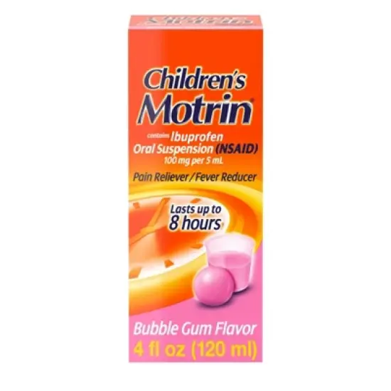 Children's Motrin Pain Reliever/Fever Reducer Liquid - Ibuprofen (NSAID) - Bubble Gum - 4 fl oz image {8}