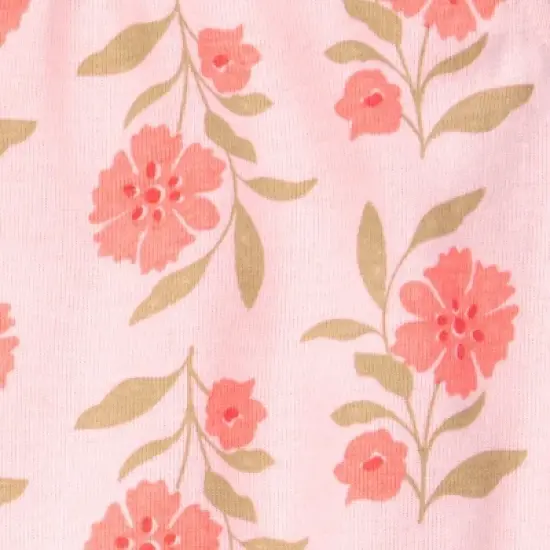 Carter's Just One You&reg; Baby Girls' Coral Floral Top & Bottom Set image {2}