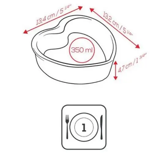 Peugeot | Appolia For You Heart Ramekin, Red image {2}