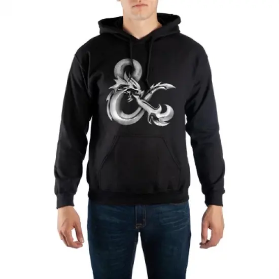 Mens Dungeons and Dragons Graphic Black Hooded Sweatshirt image {6}